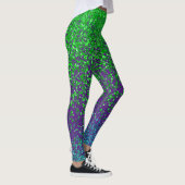 Grüne Raster 2 Seiten 01.b Lila BG Leggings (Rechts)