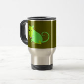 Grüne Ratten-Reise-Tasse Reisebecher (Vorderseite Links)