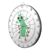 Grüne Raupe Dartscheibe (Vorderseite rechts)