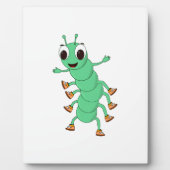 Grüne Raupe Fotoplatte (Vorderseite)