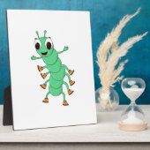 Grüne Raupe Fotoplatte (Seite)