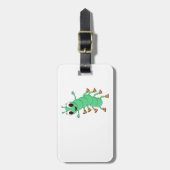 Grüne Raupe Gepäckanhänger (Vorderseite vertikal)