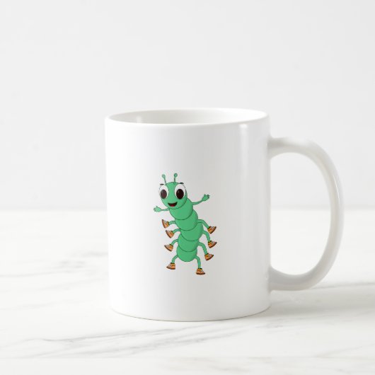 Grüne Raupe Kaffeetasse (Rechts)