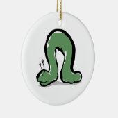 grüne Raupe Keramikornament (Rechts)