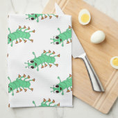 Grüne Raupe Küchentuch (Viertel Falte)