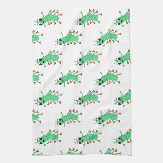 Grüne Raupe Küchentuch (Vertikal)