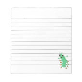 Grüne Raupe, kundenspezifisch Notizblock (Vorderseite)