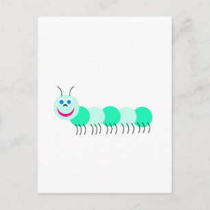 Grüne Raupe Postkarte