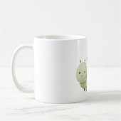 Grüne Raupe Sei Glücklich Kaffeetasse (Links)
