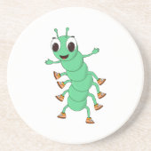 Grüne Raupe Untersetzer (Vorne)