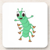 Grüne Raupe Untersetzer (Vorderseite)