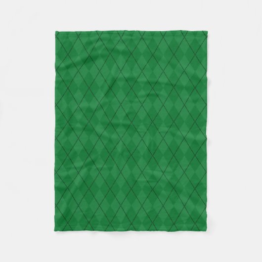 Grüne Raute Fleecedecke (Vorderseite)