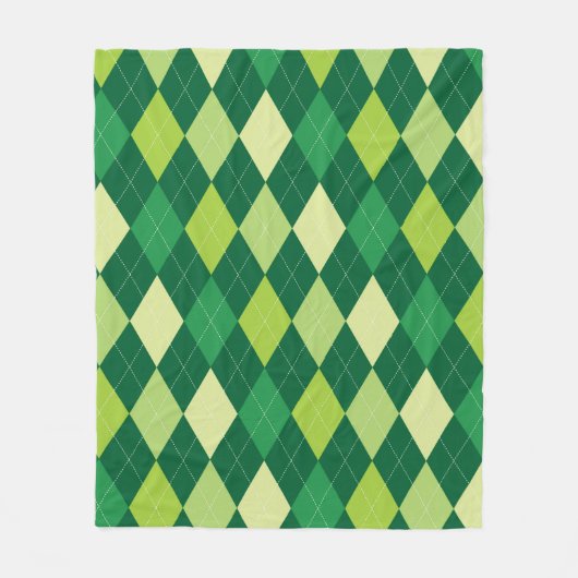 Grüne Raute Fleecedecke (Vorderseite)