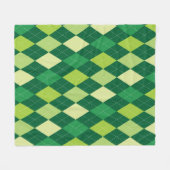 Grüne Raute Fleecedecke (Vorderseite (Horizontal))