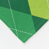 Grüne Raute Fleecedecke (Ecke)