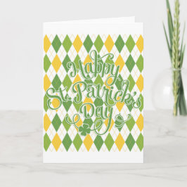 Grüne Raute - Happy St. Patrick's Day Karte