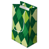 Grüne Raute Kleine Geschenktüte (Rückseite Schrägansicht)