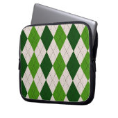 Grüne Raute Laptopschutzhülle (Vorderseite Links)