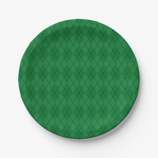 Grüne Raute Pappteller (Vorderseite)