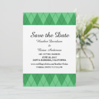 Grüne Raute Save the Date einladen