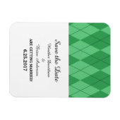 Grüne Raute Save the Date Flexi Magnet (Horizontal)