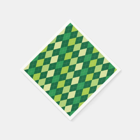 Grüne Raute Serviette (Ecke)