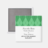 Grüne Raute Speichern des Datumsfensters Magnet (Vorderseite/Rückseite)