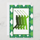Grüne Raute und Golf Party Einladung (Rückseite)