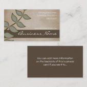 Grüne Rebe auf Brown-Natur-Visitenkarten Visitenkarte (Vorne/Hinten)