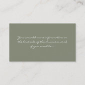 Grüne Rebe-dekorative Visitenkarten D6 Visitenkarte (Rückseite)