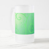 Grüne Rebe-irische Mattglas Bierglas (Vorderseite Links)