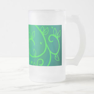 Grüne Rebe-irische Mattglas Bierglas