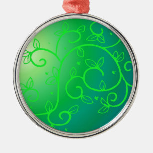 Grüne Rebe-irische Silbernes Ornament
