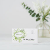 Grüne Rebe-Visitenkarte Visitenkarte (Stehend Vorderseite)