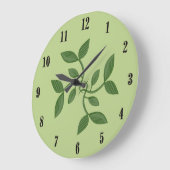 Grüne Reben dekorative Wall-Uhr Große Wanduhr (Winkel)