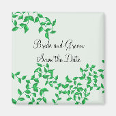 Grüne Reben Save the Date Magnet (Vorne)