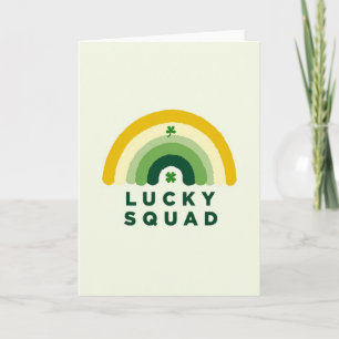 Grüne Regenbogen-Lucky-Squad-Karte Karte