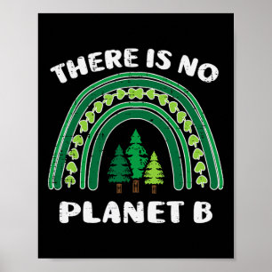 Grüne Regenbogenbäume Es gibt keinen Planeten-B-Er Poster