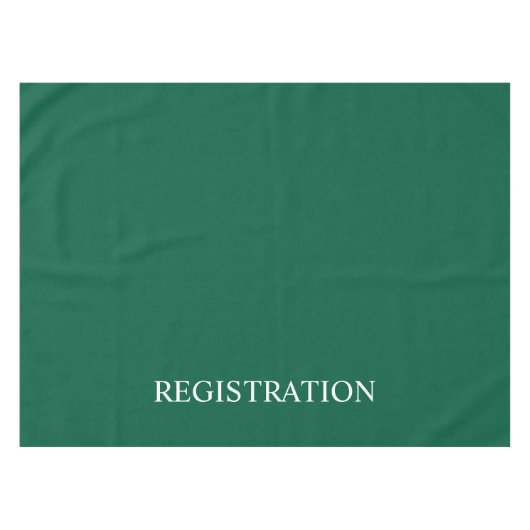 Grüne Registrierungsstelle Tischdecke (Vorderseite (Horizontal))