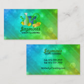 Grüne Reinigungs-Visitenkarten Visitenkarte (Vorne/Hinten)