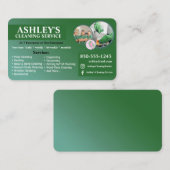 Grüne Reinigungsdienstkarte Visitenkarte (Vorne/Hinten)