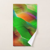 Grüne Reliefs und farbige Reliefs dominieren Badhandtuch Set (Handtuch)