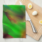 Grüne Reliefs und farbige Reliefs dominieren Geschirrtuch (Viertel Falte)