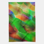 Grüne Reliefs und farbige Reliefs dominieren Geschirrtuch (Vertikal)