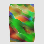 Grüne Reliefs und farbige Reliefs dominieren Golfhandtuch (Vorderseite)