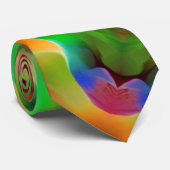 Grüne Reliefs und farbige Reliefs dominieren Krawatte (Gerollt)