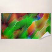 Grüne Reliefs und farbige Reliefs dominieren Strandtuch (Vorderseite)