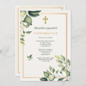 Grüne religiöse Einladung (Vorne/Hinten)