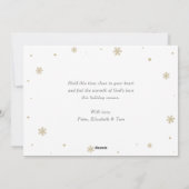 Grüne religiöse Heilige Foto Weihnachtsgesegnung Feiertagskarte (Rückseite)