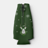 Grüne Rentierflasche Cooler Flaschenkühler (Rückseite)